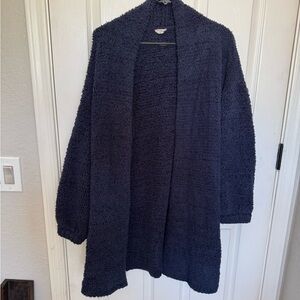 Chunky Navy Long Cardigan